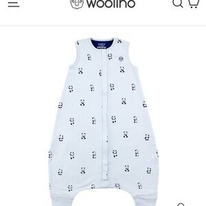 Woolino 4 Season® Baby Sleep Bag with Feet, Merino Wool & Organic Cotton, Panda